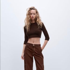 Zara cropped sweater